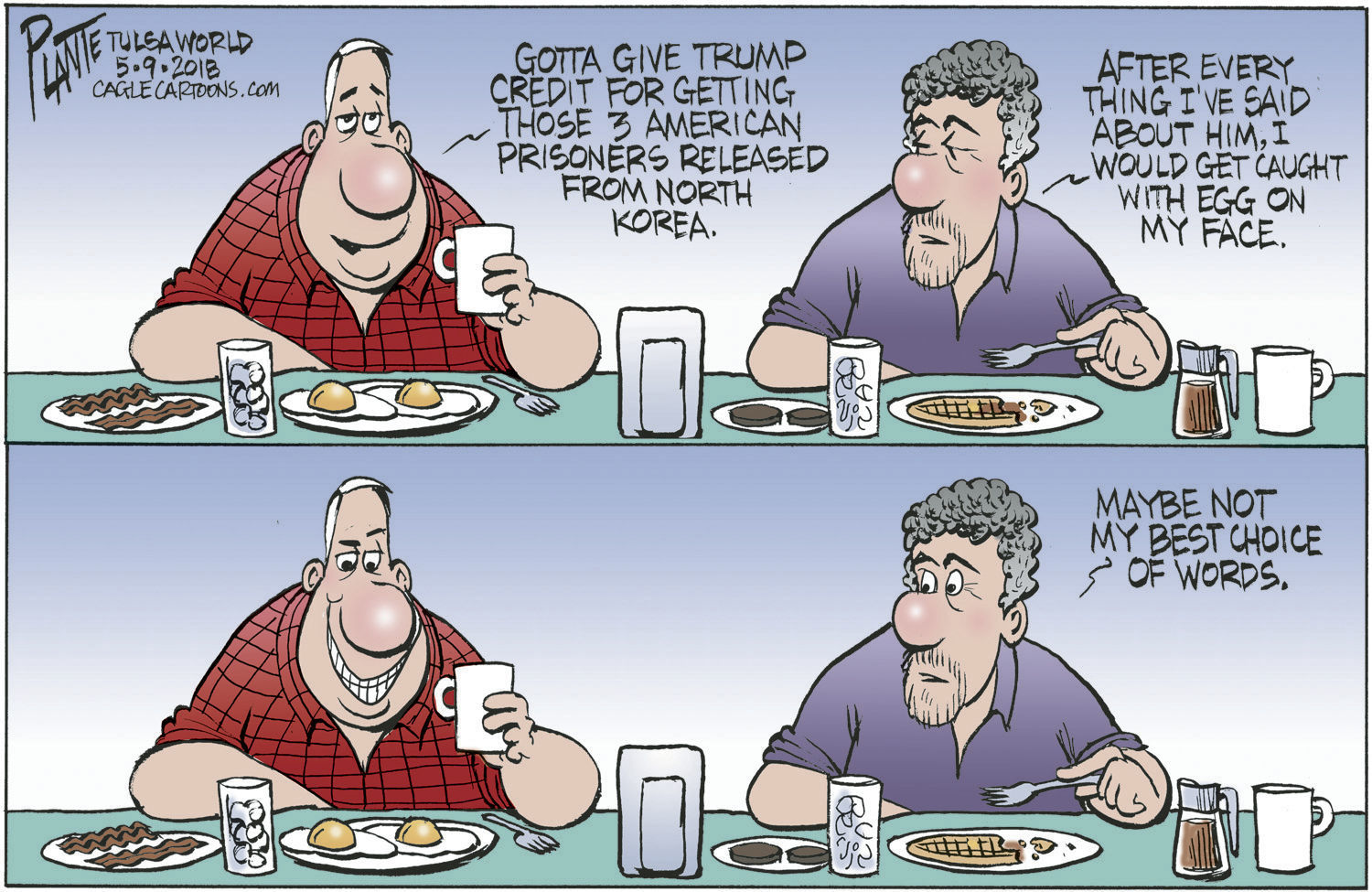 Bruce Plante Cartoon: Give Trump credit